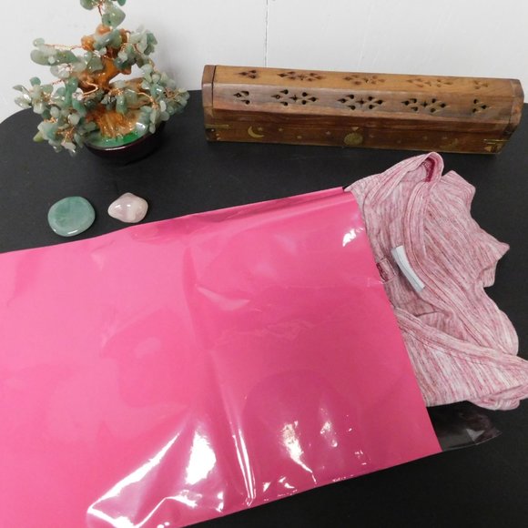 100 PURE PINK Poly Mailer Bags 10X13 *FIRM - Picture 4 of 7